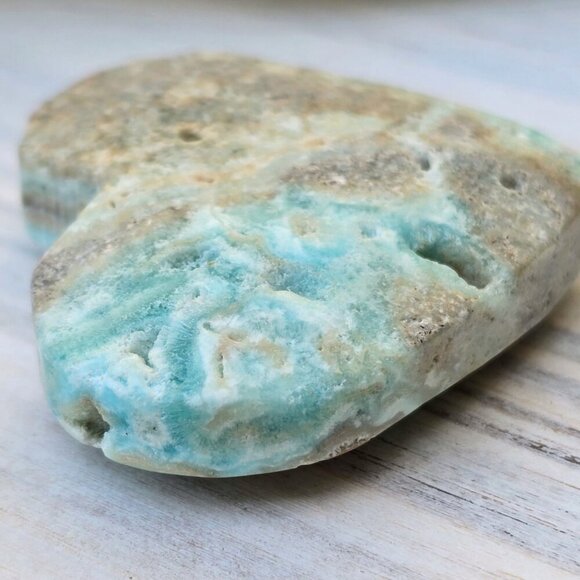 Hemimorphite ✦ Heart-Shaped Crystal ✦ 59g Blue-Green w/ Emotional Balance - Picture 13 of 15